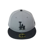 59Fifty Los Angeles Dodgers Fitted Hat - Grey and Black