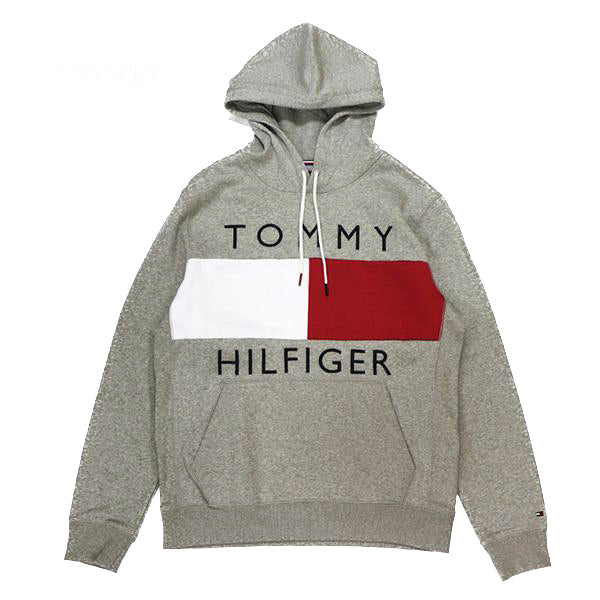 Tommy Hilfiger Men's Flag Hoodie - Grey