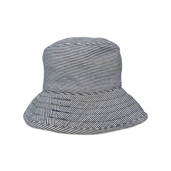 Hat Attack Washed Cotton Crusher - Navy Stripe