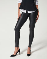 Faux Leather Leggings - Black