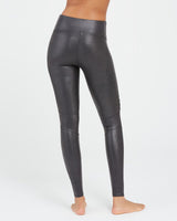 Faux Leather Moto Leggings - Very Black