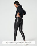 Faux Leather Leggings - Black