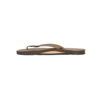 [SALE!] Rainbow Sandals 1/2 Narrow Strap Single Layer Premier Leather with Arch Support Womens - Dark Brown