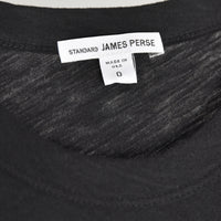 James Perse Sheer Slub Crew Neck Tee - Black